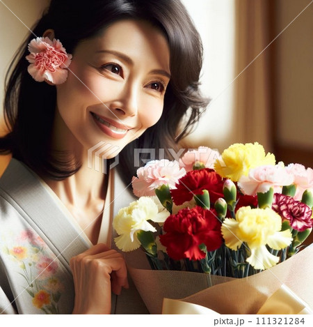 母の日ギフト笑顔の花束 111321284