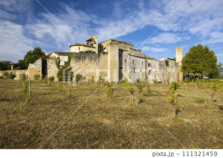 Larressingle on route to Santiago de Compostela, departement Gers, Occitanie, France Larressingle on route to Santiago de Compostela, departement Gers, Occitanie, France 111321459