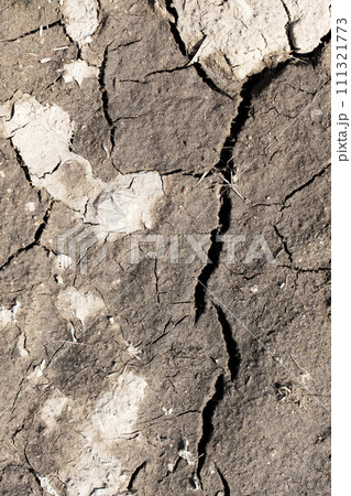 Large cracks on dry ground close up Large cracks on dry ground close up 111321773