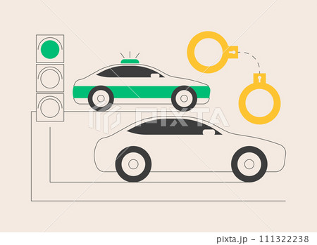 Traffic crime abstract concept vector illustration. Traffic crime abstract concept vector illustration. 111322238
