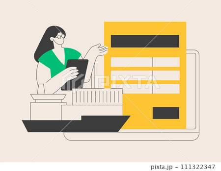 Customs clearance abstract concept vector illustration. 111322347