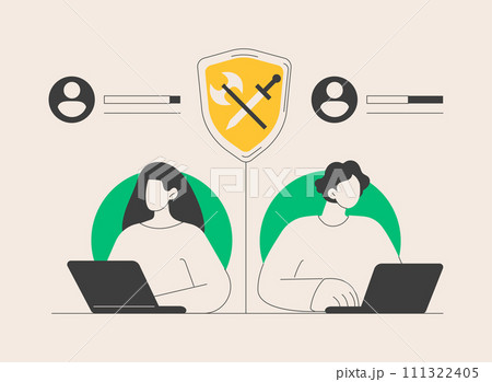 MMORPG abstract concept vector illustration. MMORPG abstract concept vector illustration. 111322405