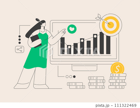 Cost per acquisition abstract concept vector illustration. 111322469