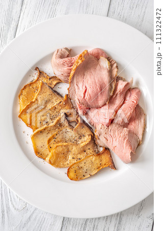 Roast beef with mushrooms 111322472