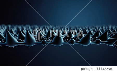 AI-generated content. Coronavirus COVID-19 virus under a microscope in a blood sample. Virus X. Bacterial outbreak. New, unknown virus cells. Flu. Engineering virus, scientific biology. Disease 111322561