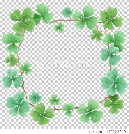 Handdrawn watercolor illustration clipart of Clover Frames Wreaths with Flowers St'Patricks Day birthday Floral arrangements greeting cards wedding invitation Party Irish Handdrawn watercolor illustration clipart of Clover Frames Wreaths with Flowers St'Patricks Day birthday Floral arrangements greeting cards wedding invitation Party Irish 111322640