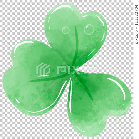 Handdrawn watercolor illustration clipart of Clover Flowers St'Patricks Day birthday Floral arrangements greeting cards wedding invitation Party Irish 111322704