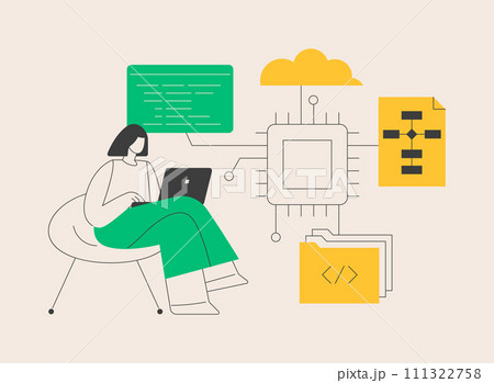 System software development abstract concept vector illustration. 111322758