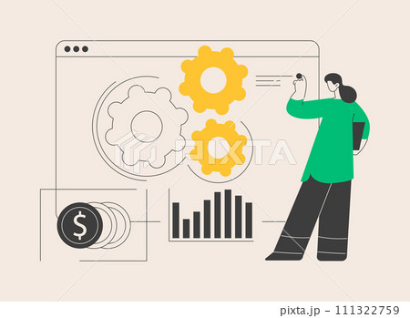 Business process automation abstract concept vector illustration. 111322759