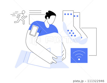 Smart socks isolated cartoon vector illustrations. 111322946