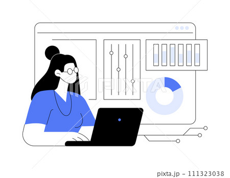 Analyzing data isolated cartoon vector...のイラスト素材 [111323038] - PIXTA