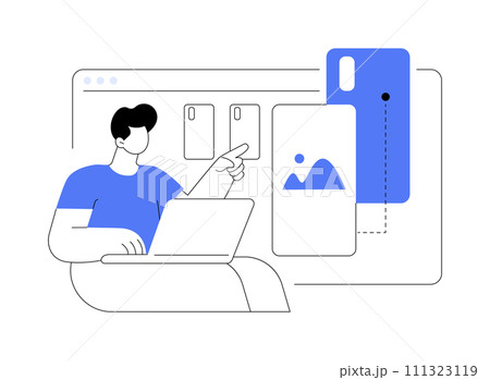 Smartphone skins isolated cartoon vector illustrations. 111323119