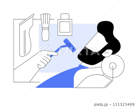 Shaving isolated cartoon vector illustrations. Shaving isolated cartoon vector illustrations. 111323409