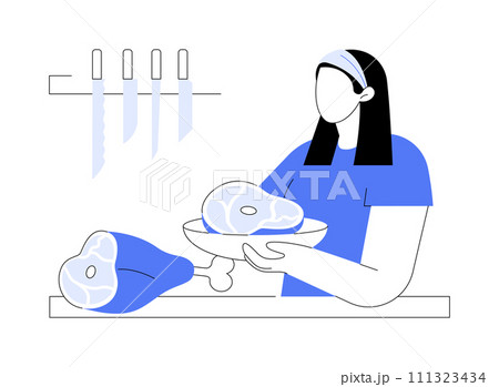 High quality meet isolated cartoon vector illustrations. High quality meet isolated cartoon vector illustrations. 111323434