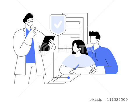 Selling insurance isolated cartoon vector illustrations. 111323509