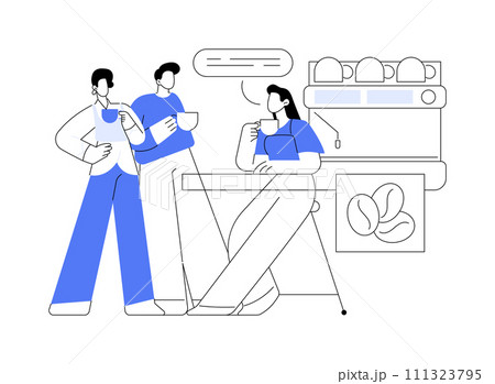 Coffee break isolated cartoon vector illustrations. 111323795