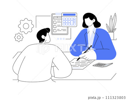 Tax consultant isolated cartoon vector illustrations. 111323803