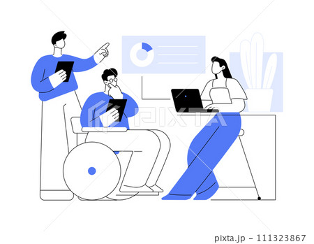 Inclusive office isolated cartoon vector illustrations. Inclusive office isolated cartoon vector illustrations. 111323867