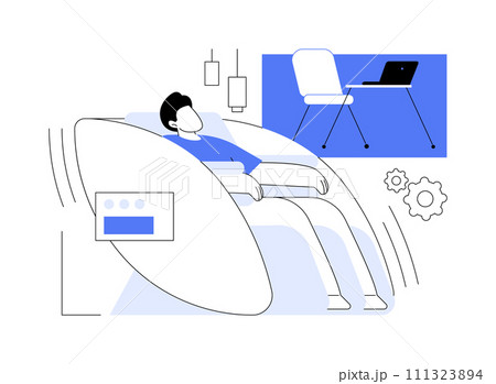 Office massage zone isolated cartoon vector illustrations. 111323894