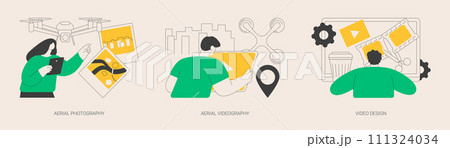 Commercial shooting abstract concept vector illustrations. 111324034