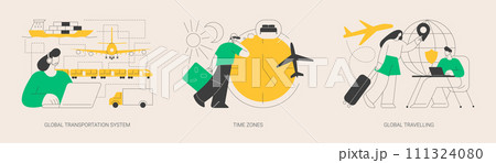 International business coordination abstract concept vector illustrations. 111324080