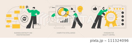 Business analytics and decision making abstract concept vector illustrations. 111324096