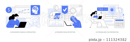 AI in Finance and Accounting abstract concept vector illustrations. 111324382
