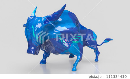 The Bull 3d figure for Business or positive sentiment often encourages buying. 111324430