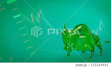 The Bull 3d figure for Business or positive sentiment often encourages buying. 111324431