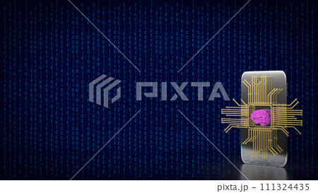 The Brain and it gadget for Ai or machine learning concept 3d rendering. 111324435