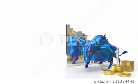 The Bull 3d figure for Business or positive sentiment often encourages buying. 111324442