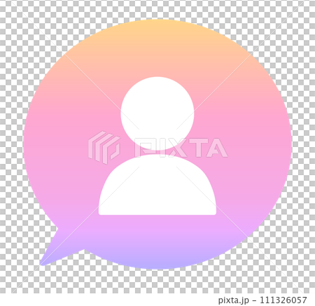 粉紅色漸層 | 使用者圖示與語音氣泡 111326057