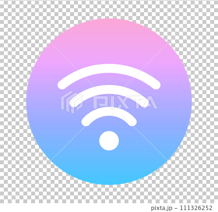 Pink and blue gradation|Wi-Fi mark Pink and blue gradation|Wi-Fi mark 111326252