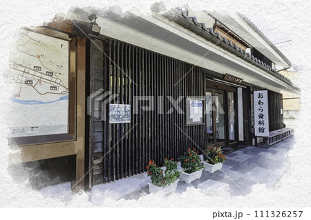 水彩画風 越中八尾 おわら資料館 富山県富山市 水彩画風 越中八尾 おわら資料館 富山県富山市 111326257