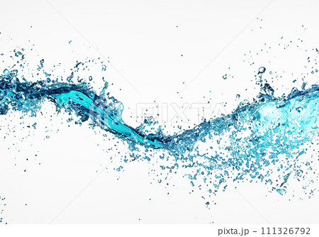 水しぶきをあげるイメージ背景素材　モーショングラフィック 111326792