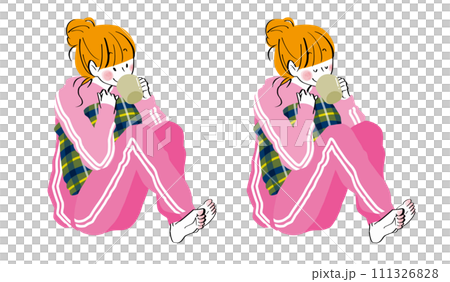 Relaxing woman 02/2 expression patterns Relaxing woman 02/2 expression patterns 111326828