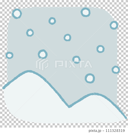 シンプルな雪と山のイラスト 111328319