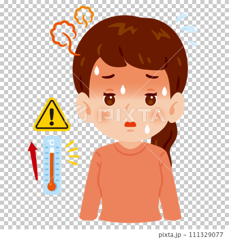 woman with fever woman with fever 111329077