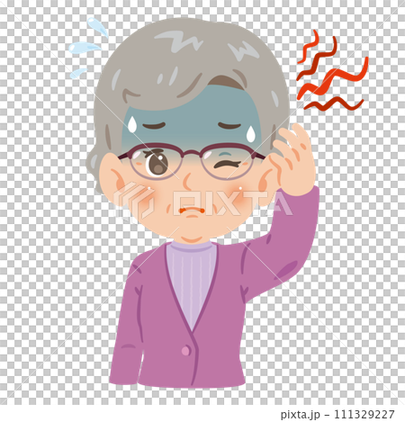 有頭痛的資深婦女 有頭痛的資深婦女 111329227