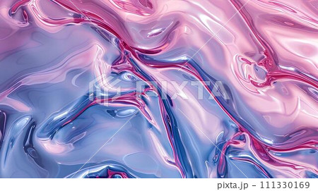 abstract background pink blue purple with smooth wavy silk or satin texture. 3d render illustration abstract background pink blue purple with smooth wavy silk or satin texture. 3d render illustration 111330169