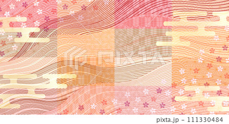 桜 春 和柄 背景 桜 春 和柄 背景 111330484
