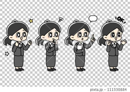 スーツの女性セット　全身 111330884