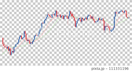 Vector illustration of candlestick chart, red and blue candlesticks Vector illustration of candlestick chart, red and blue candlesticks 111331196
