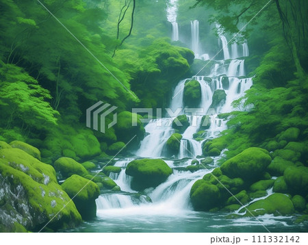 waterfall in the forest waterfall in the forest 111332142