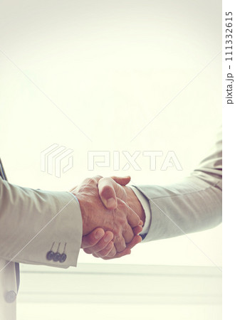 Handshake, business people and agreement in partnership, introduction and thank you for recruitment. Coworkers, closeup and deal for merger in workplace, collaboration and support in cooperation Handshake, business people and agreement in partnership, introduction and thank you for recruitment. Coworkers, closeup and deal for merger in workplace, collaboration and support in cooperation 111332615