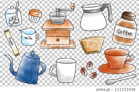 ゆるめシンプルコーヒーセット　アナログ風 111333436