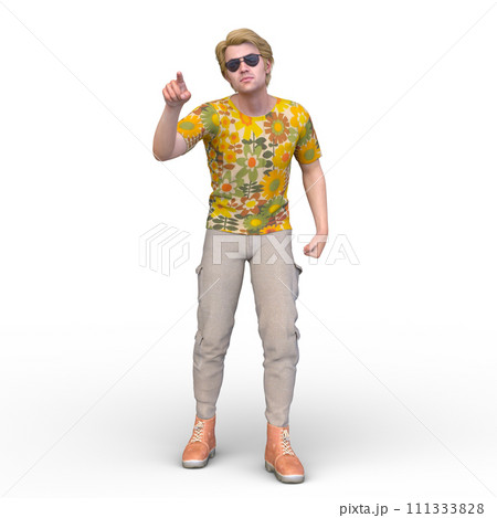 サングラスをかけた男性 111333828