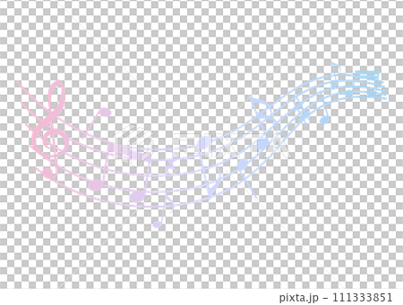 流動的音符插畫多彩 流動的音符插畫多彩 111333851