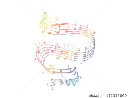 楽しい音符イラスト カラフル 楽しい音符イラスト カラフル 111333860