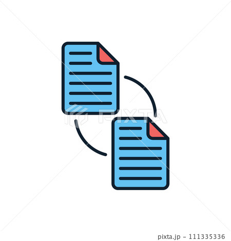 File Exchange related vector icon 111335336